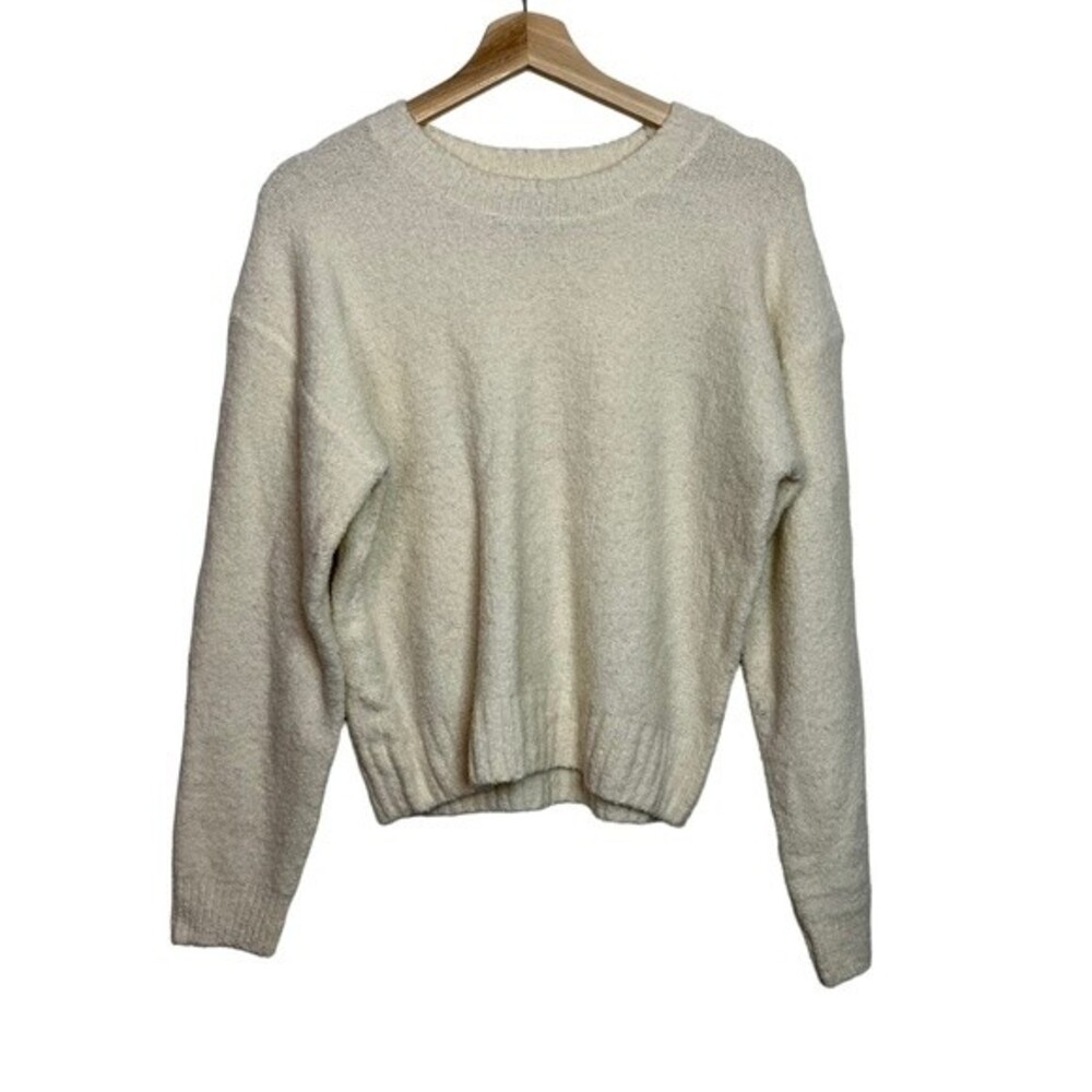 Everlane Cream Wool Blend Crewneck Sweater Size S Women
